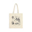 Ferret Anatomy Canvas Tote Bag — Vintage Wildlife Diagram Grocery & Book Bag