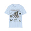 Moth Anatomy Tee — Chrysiridia Rhipheus Madagascar Sunset Moth Scientific Print
