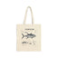 Yellowfin Tuna Anatomy Tote Bag – Vintage Fish Illustration Grocery & Beach Bag