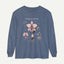 Orchid Botanical Long Sleeve Tee — Vintage Floral Plant Diagram