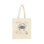 Vintage Blue Crab Anatomy Cotton Canvas Tote Bag
