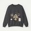 Veiled Lady Stinkhorn Mushroom Crewneck Sweatshirt — Botanical Mycology Graphic