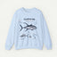 Yellowfin Tuna Anatomy Sweatshirt — Vintage Fish Illustration Crewneck