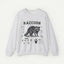 Raccoon Anatomy Sweatshirt — Vintage Wildlife Illustration