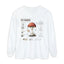 Fly Agaric Mushroom Long Sleeve Tee — Botanical Mycology Illustration Shirt