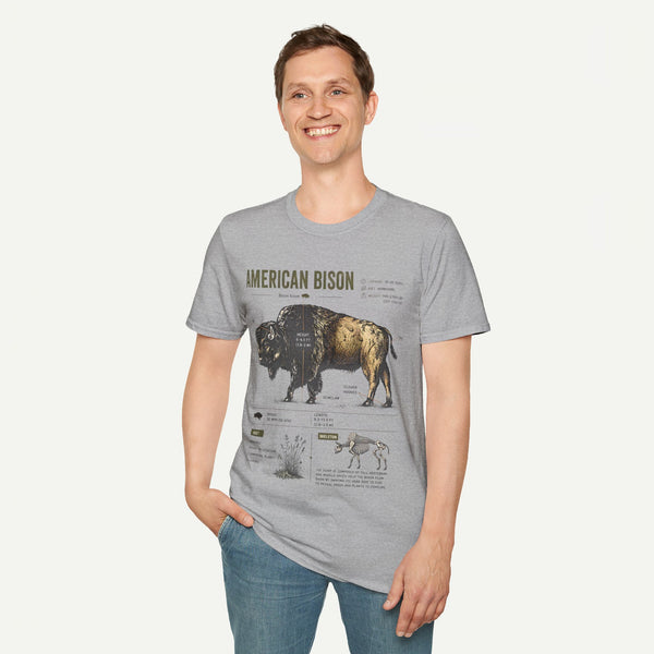 Vintage American Bison Anatomy T-Shirt
