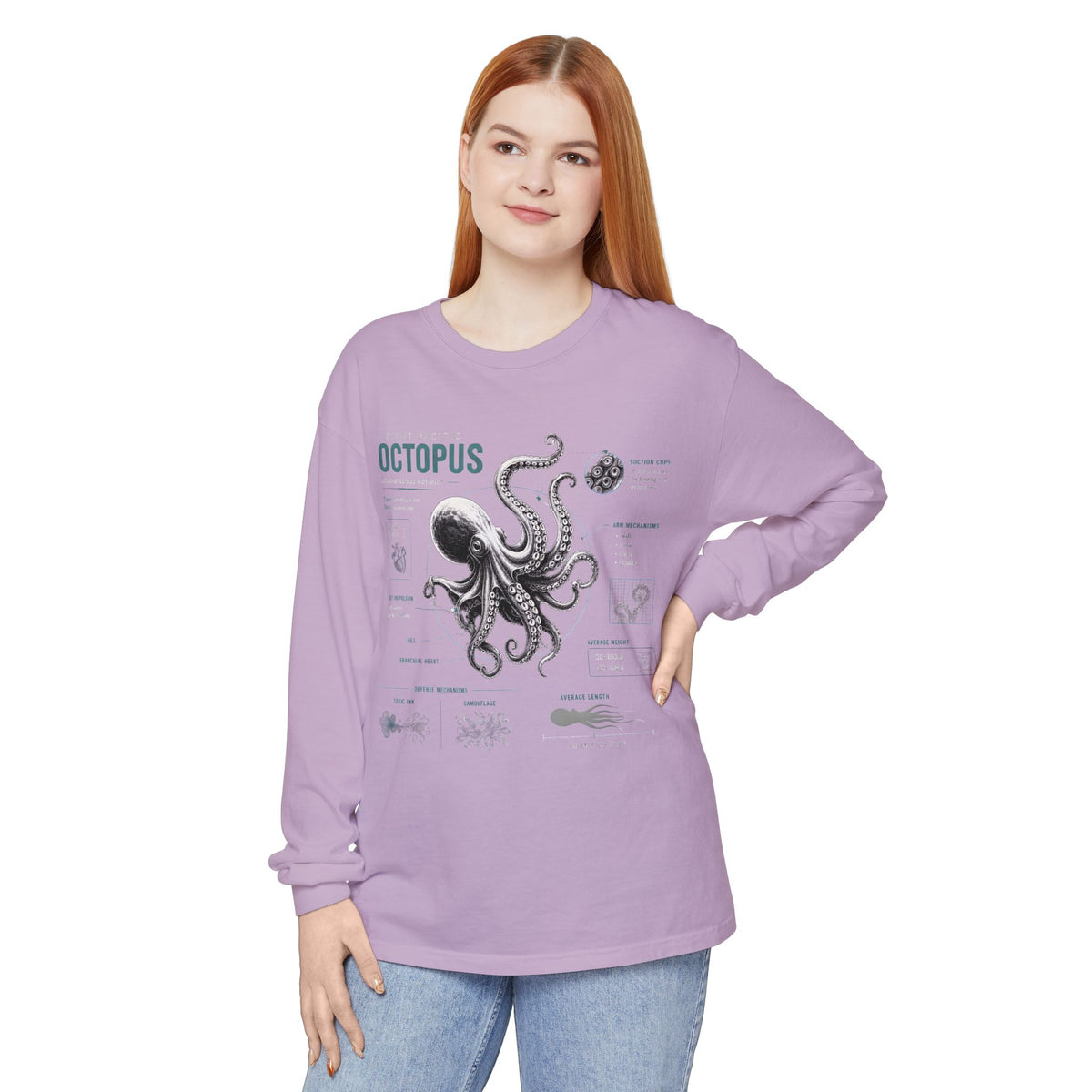 Octopus Anatomy Long Sleeve Tee
