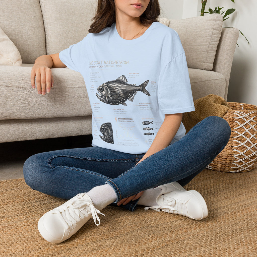 Hatchetfish Anatomy T-Shirt — Vintage Scientific Fish Diagram Tee