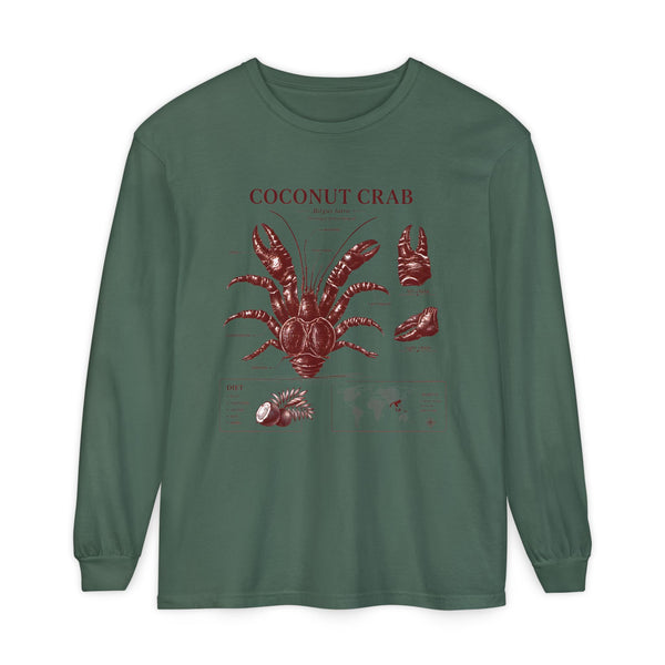 Coconut Crab Long Sleeve Tee — Vintage Marine Illustration