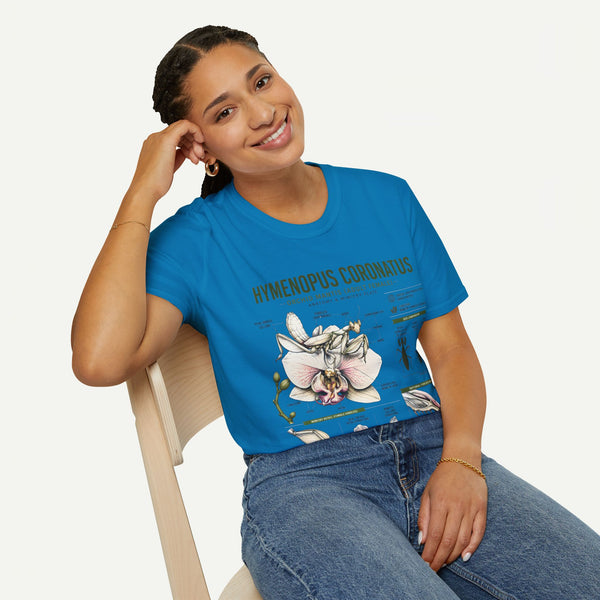 Mantis Anatomy Tee — Hymenopus Coronatus Orchid Mantis Illustration