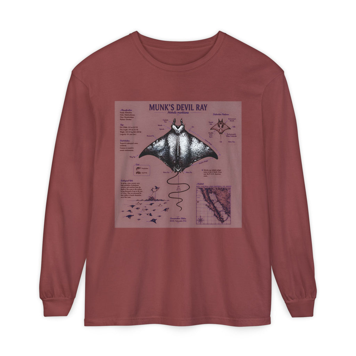 Munk's Devil Ray Anatomy Long Sleeve Tee