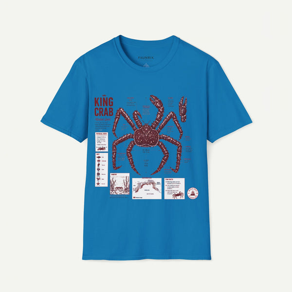 King Crab Anatomy T-Shirt — Vintage Seafood Diagram Tee