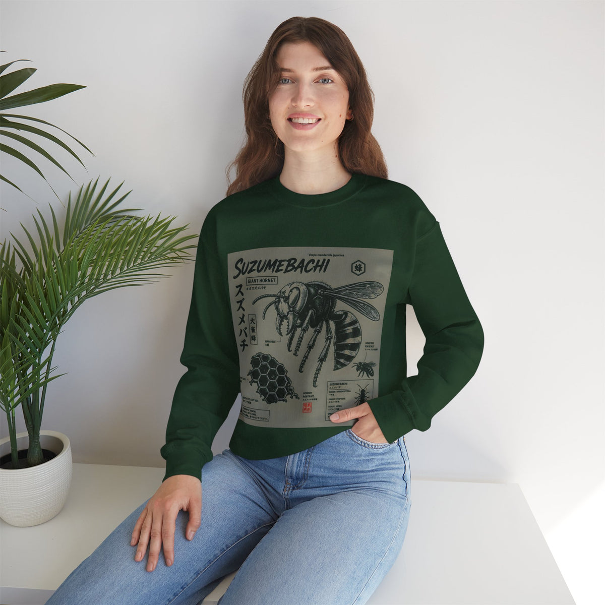 Suzumebachi Hornet Anatomy Crewneck Sweatshirt