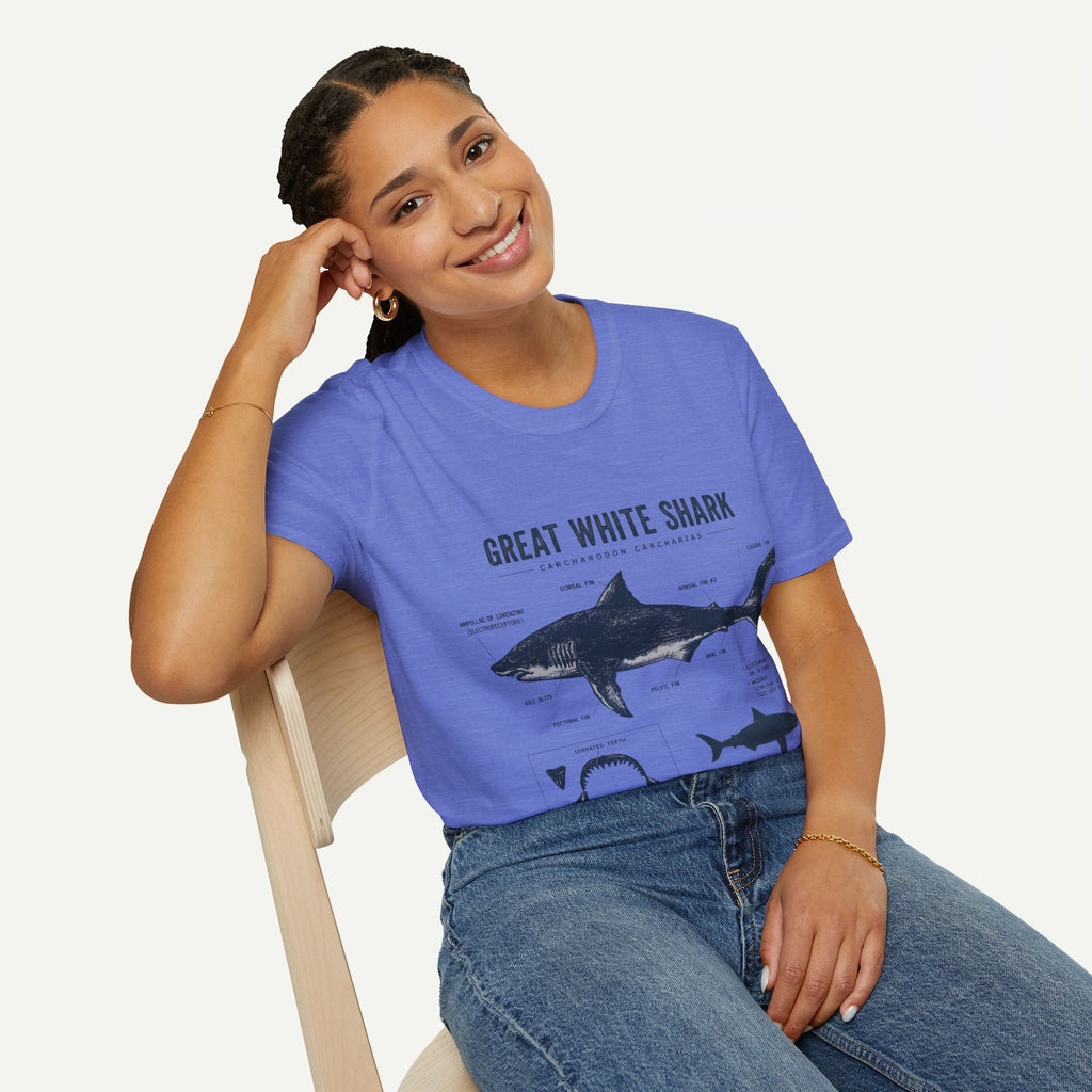 Great White Shark Anatomy T-shirt