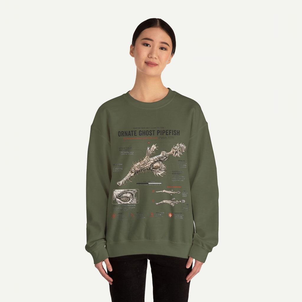 Ornate Ghost Pipefish Anatomy Sweatshirt