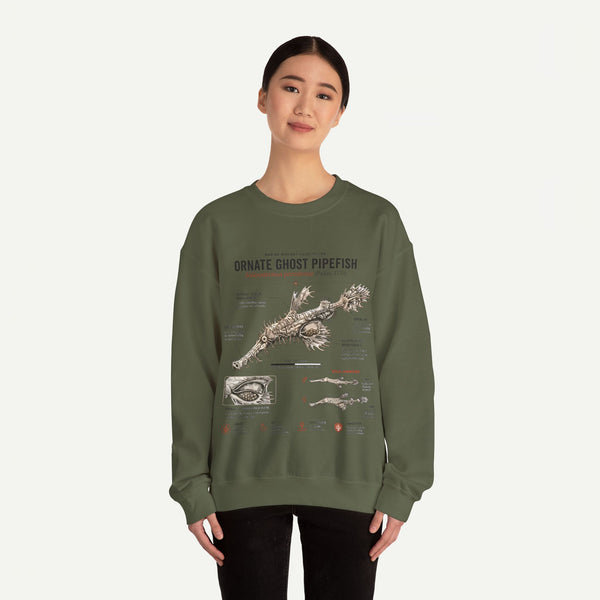 Ornate Ghost Pipefish Anatomy Sweatshirt