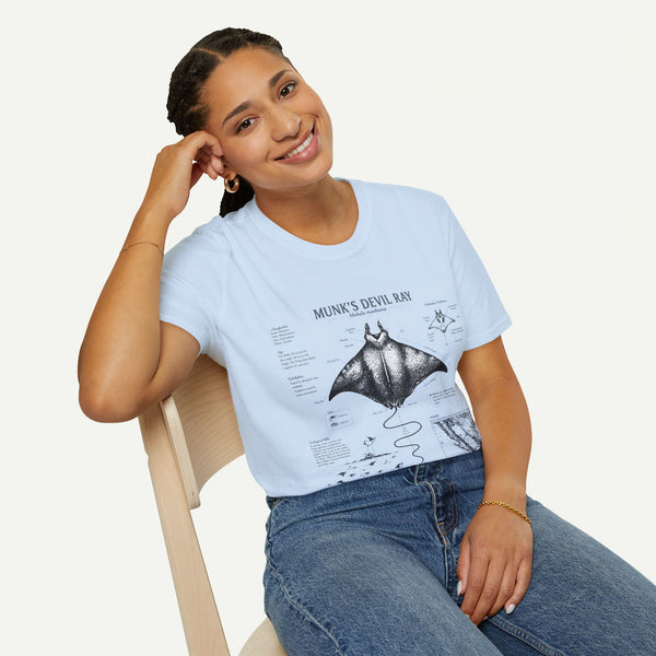 Munk's Devil Ray Anatomy Tee — Vintage Marine Life Illustration T-Shirt