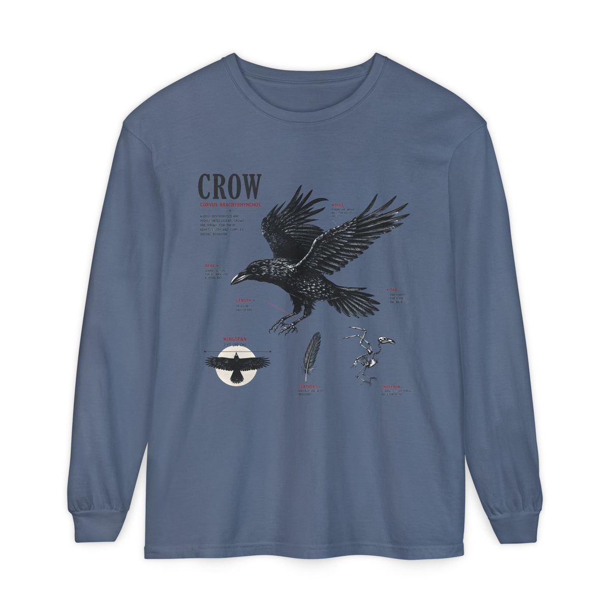 Crow Anatomy Long Sleeve Tee