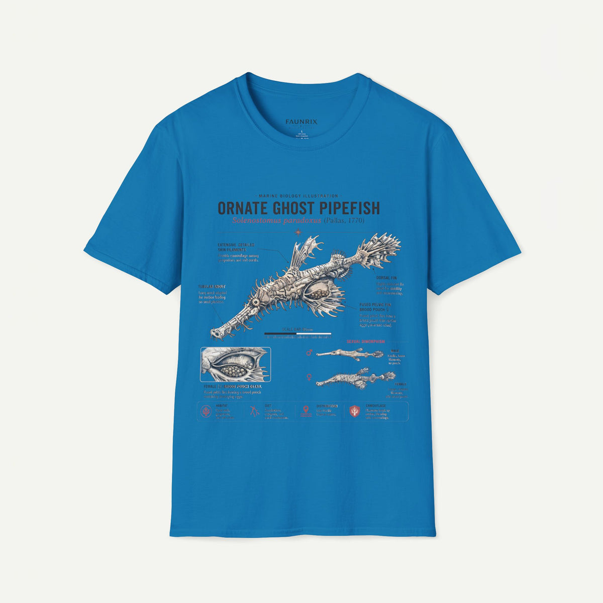 Ornate Ghost Pipefish Anatomy T-Shirt