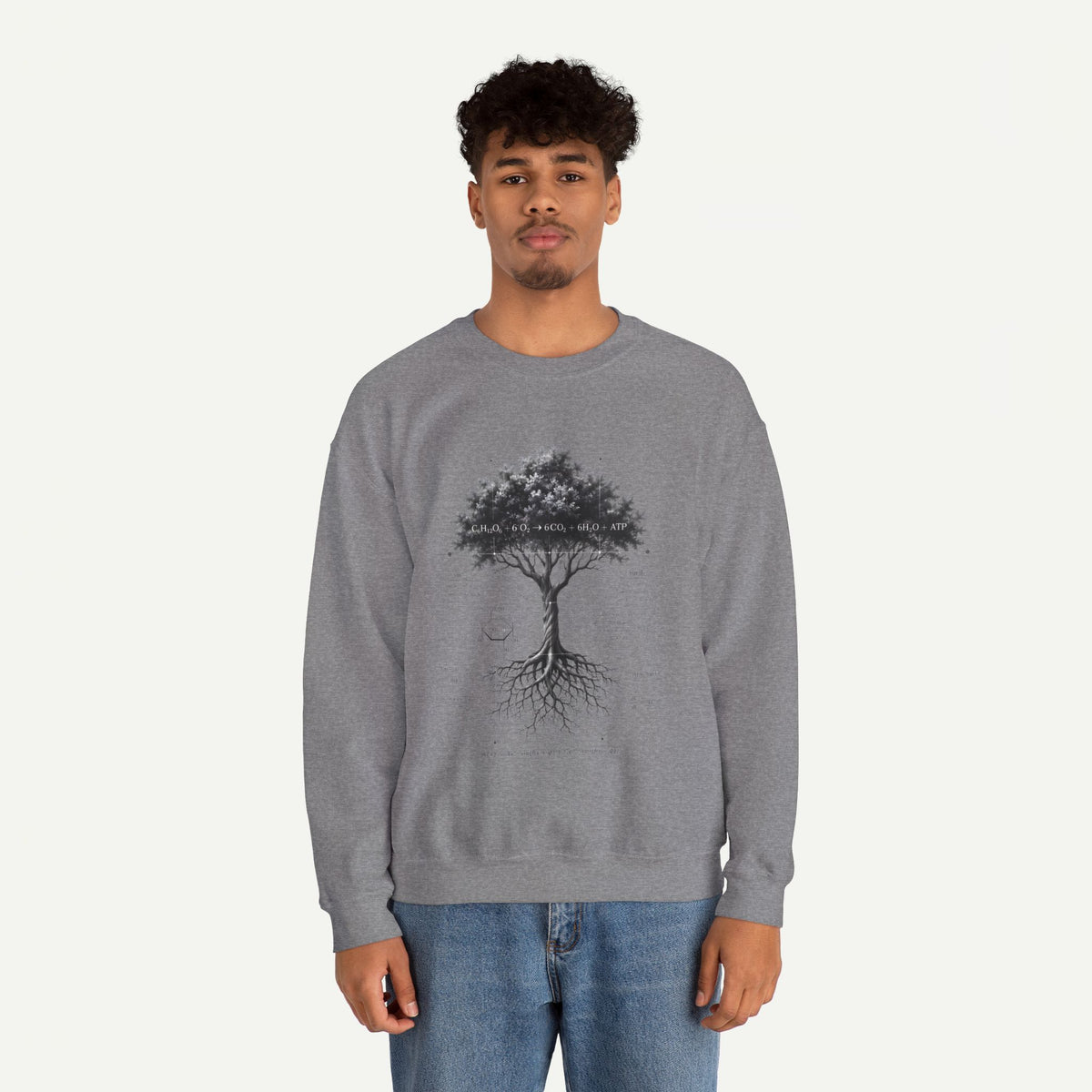 Tree of Life Crewneck Sweatshirt — Botanical Roots Illustration