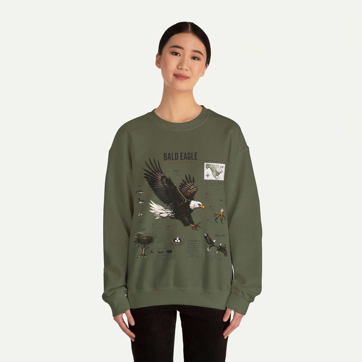 Bald Eagle Anatomy Sweatshirt
