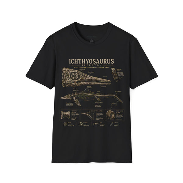 Ichthyosaurus Fossil Illustration T-Shirt