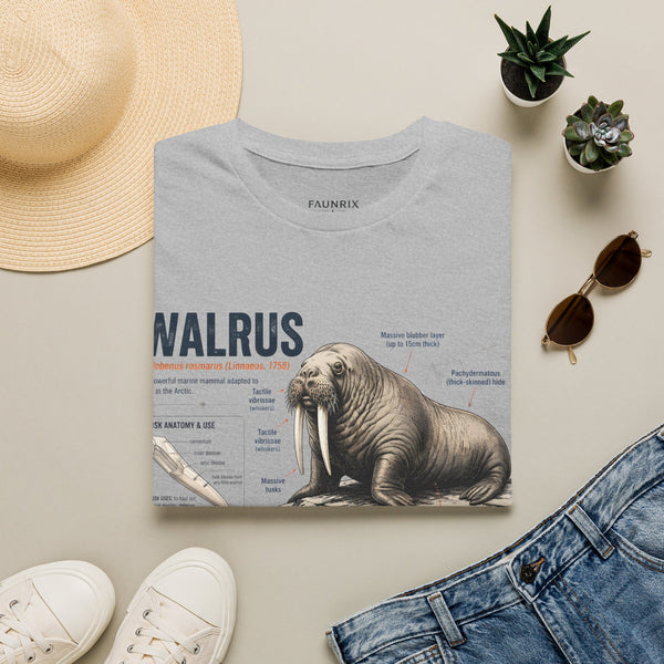 Walrus Anatomy T-Shirt — Illustrated Marine Mammal Facts Tee