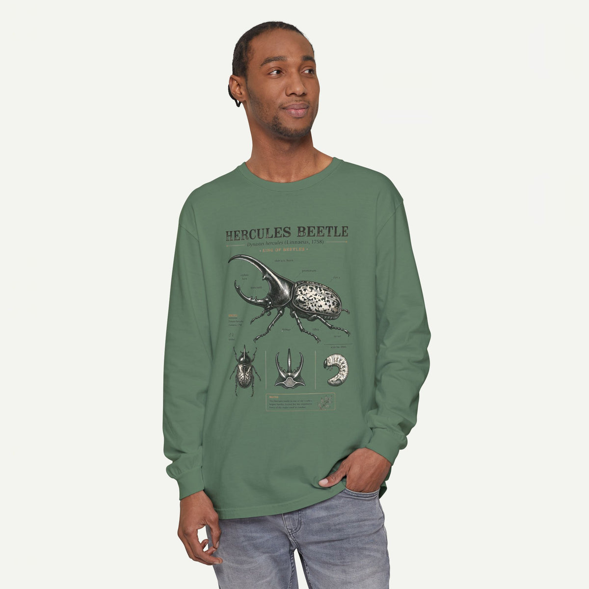Hercules Beetle Anatomy Long Sleeve Tee