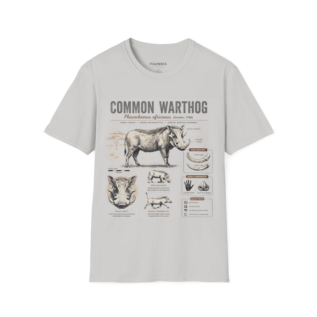 Common Warthog Anatomy T-Shirt — Vintage Wildlife Graphic Tee