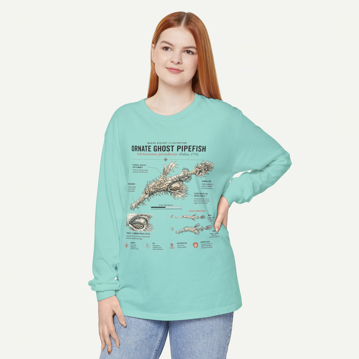 Ornate Ghost Pipefish Anatomical Long Sleeve Tee