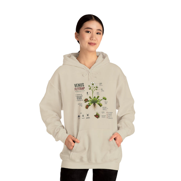 Venus Flytrap Botanical Hoodie – Illustrated Carnivorous Plant Guide