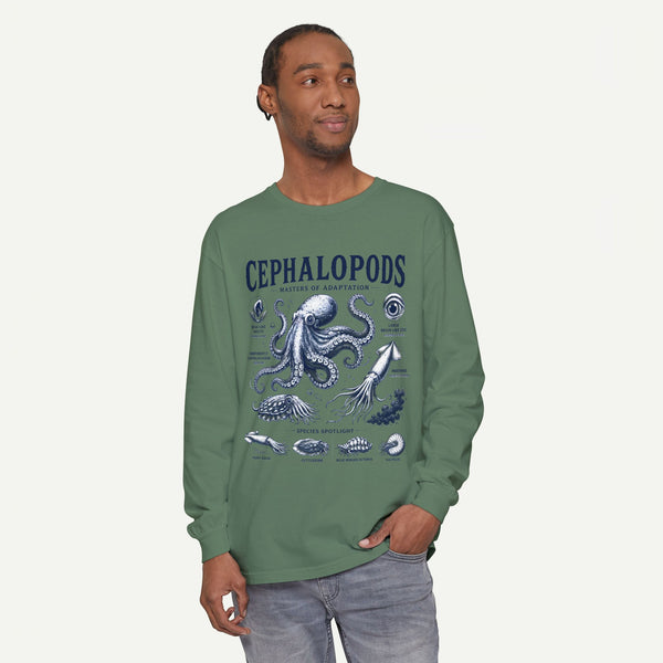 Cephalopods Illustration Long Sleeve Tee