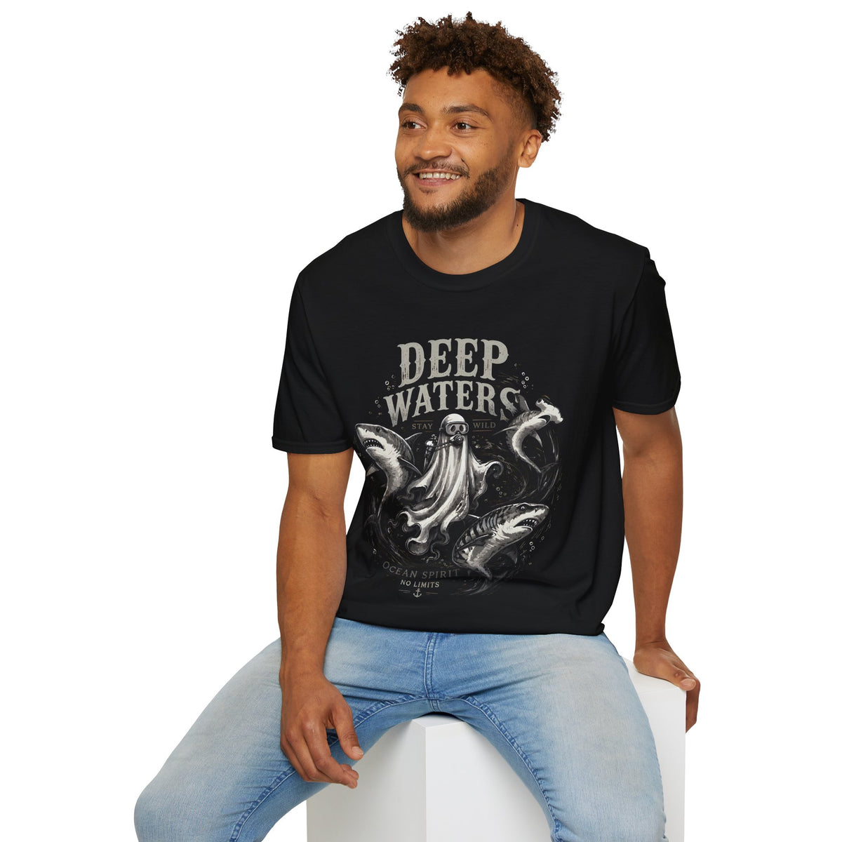 Deep Waters Graphic T-Shirt — ‘Deep Waters’ Ocean Monster Tee