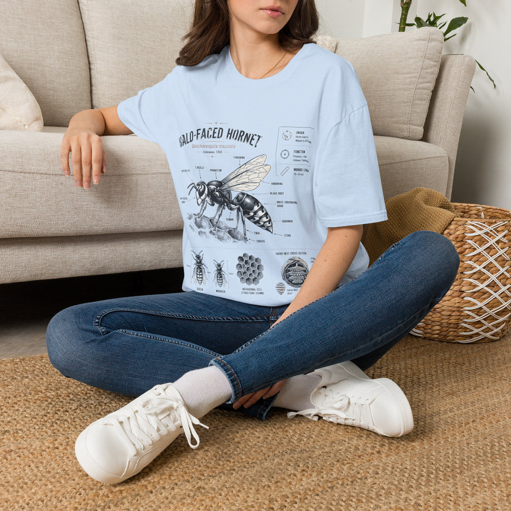 Bald-Faced Hornet Anatomy T-Shirt - Vintage Entomology Illustration