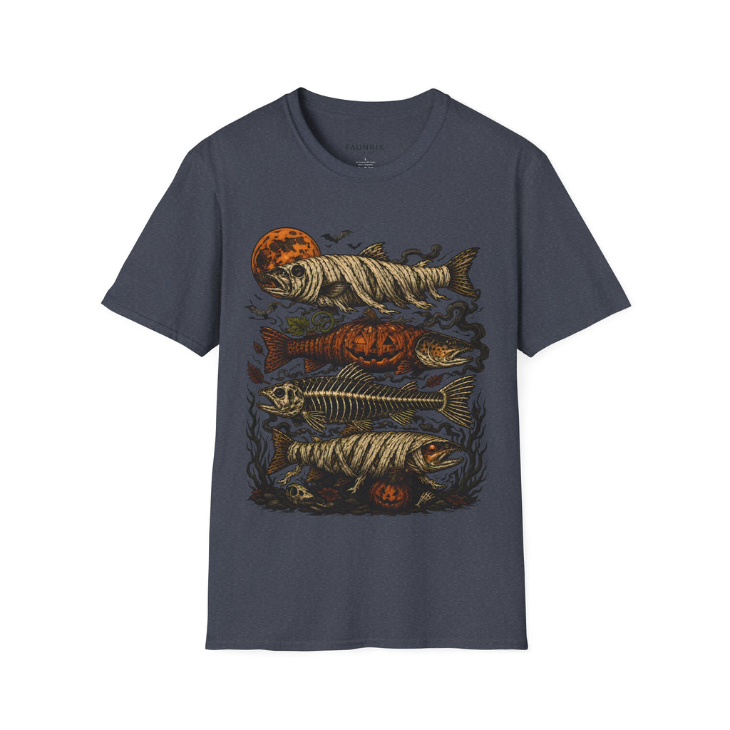 Halloween Pumpkin Fish T-Shirt — Spooky Koi Graphic Tee
