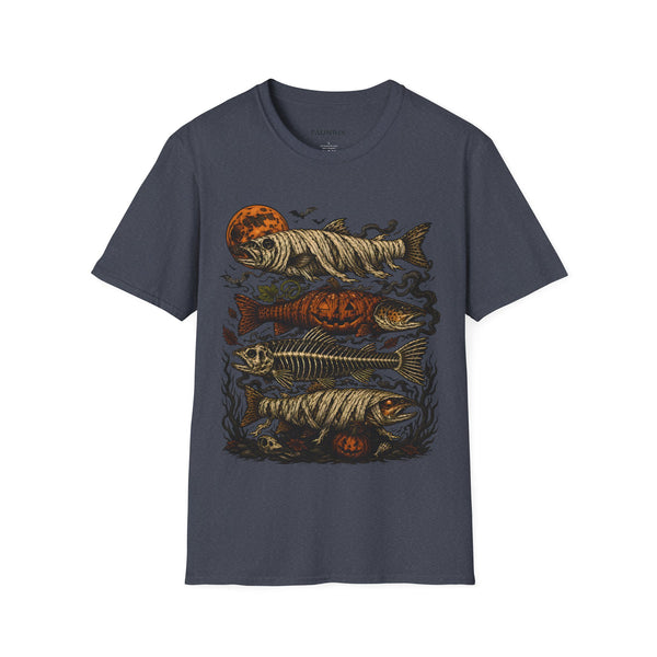 Halloween Pumpkin Fish T-Shirt — Spooky Koi Graphic Tee