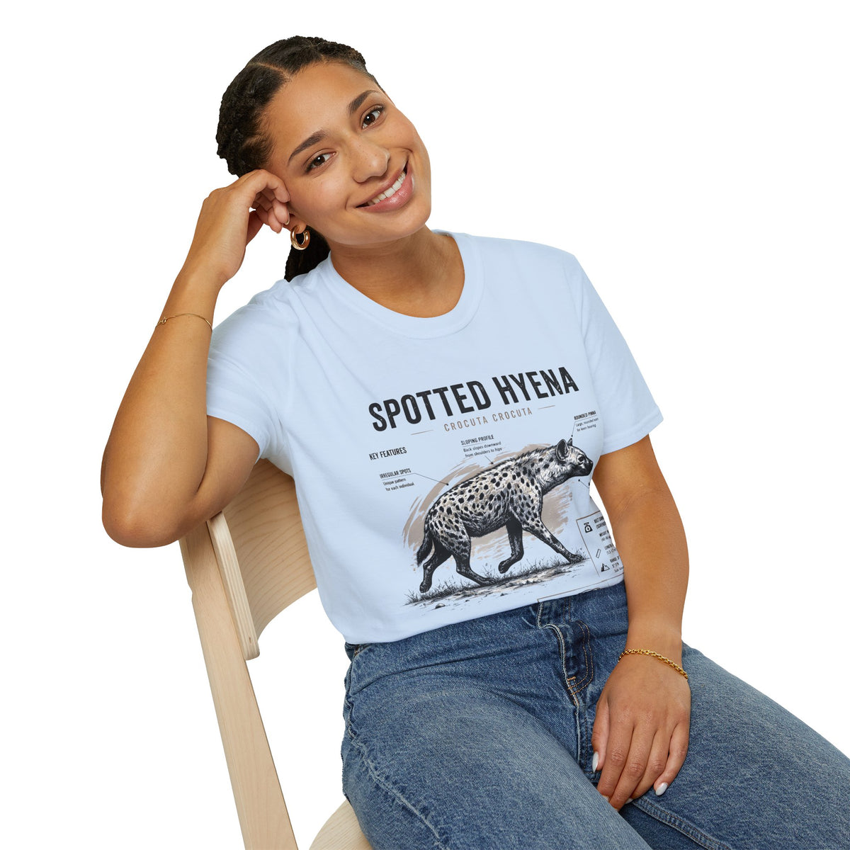 Spotted Hyena Anatomy T-Shirt — Vintage Wildlife Tee