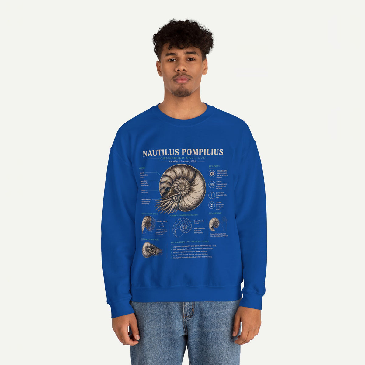 Nautilus Pompilius Anatomy Crewneck Sweatshirt