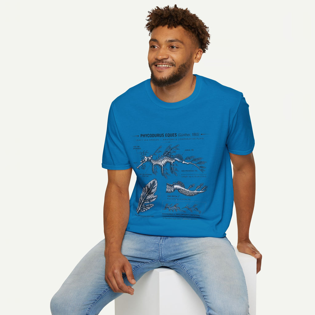Sea Dragon Anatomy T-Shirt — Phycodurus Eques Botanical Illustration Tee