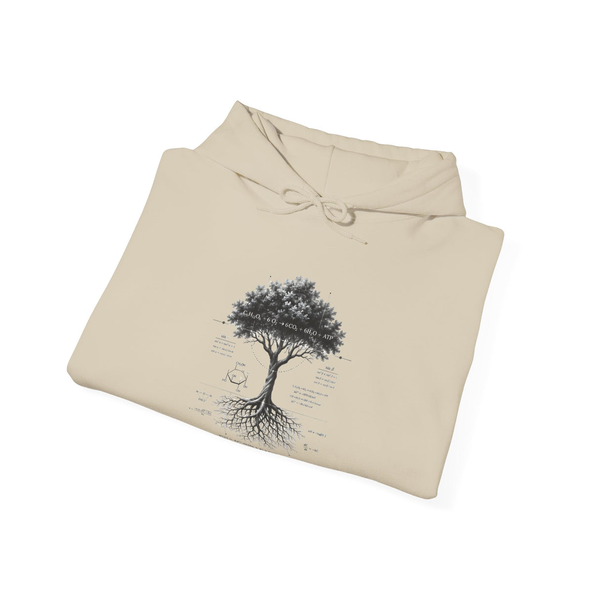 Tree of Life Hoodie — Botanical Diagram Roots & Growth Sweatshirt