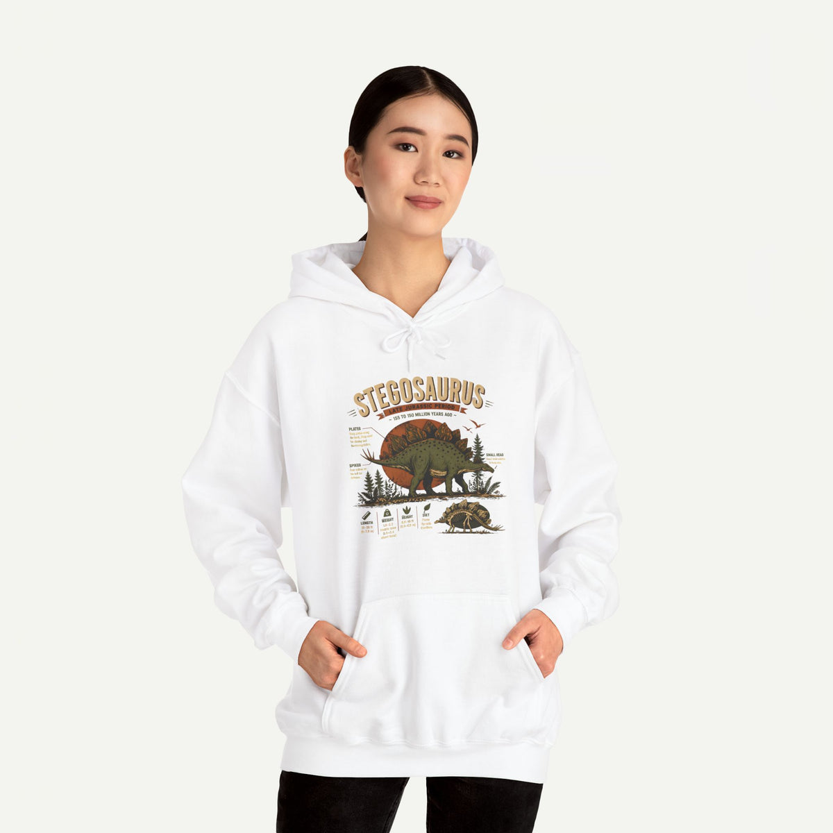Stegosaurus Vintage Anatomy Hoodie – Retro Dino Nature Sweatshirt