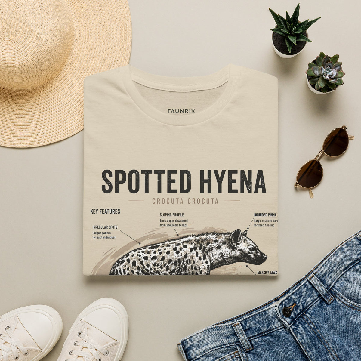 Spotted Hyena Anatomy T-Shirt — Vintage Wildlife Tee