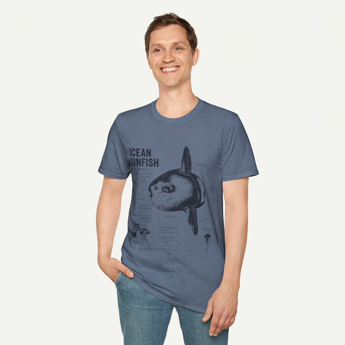 Sunfish Anatomy T-Shirt — Ocean Sunfish Graphic Tee for Marine Lovers