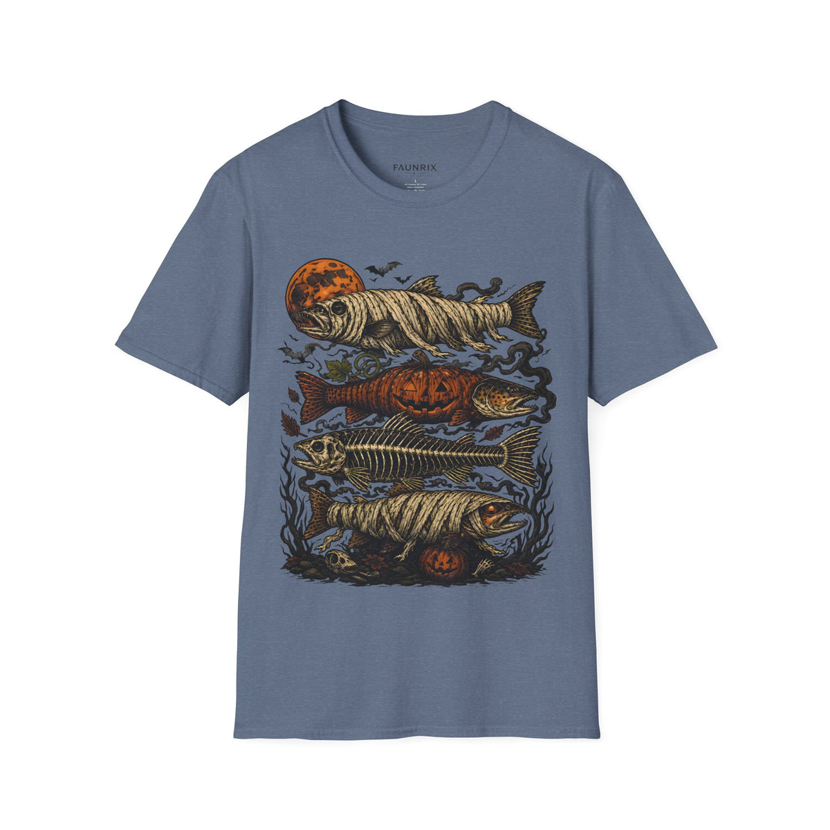 Halloween Pumpkin Fish T-Shirt — Spooky Koi Graphic Tee