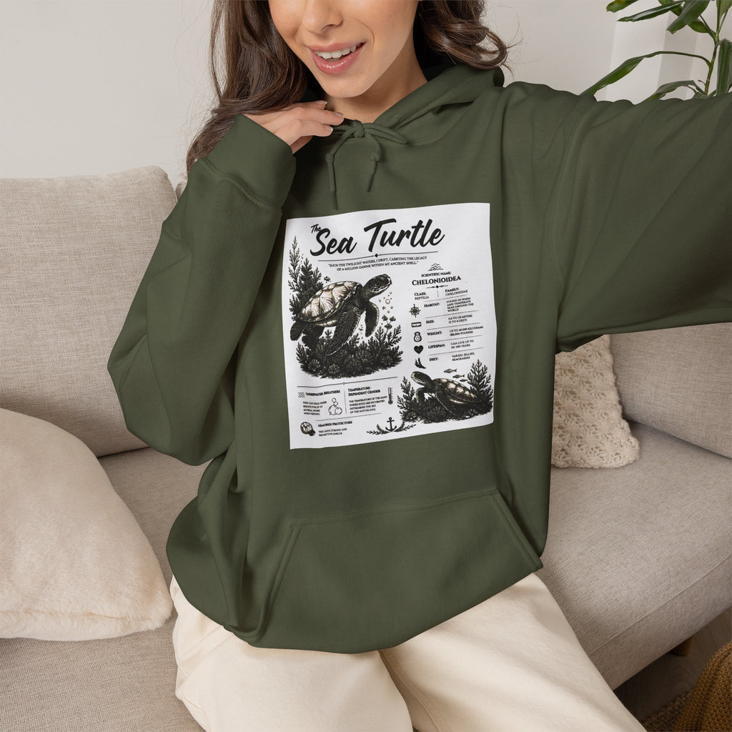Sea Turtle Hoodie – Vintage Ocean Conservation Graphic Sweatshirt