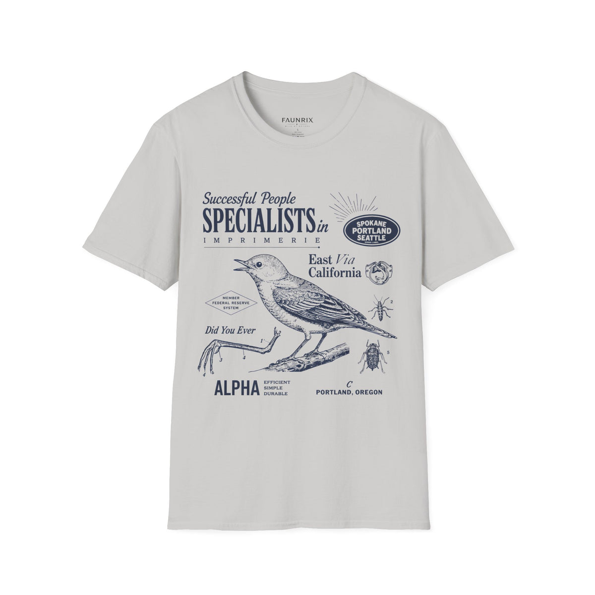 Specialists in Imprimerie Vintage Bird Tee — East Via California Graphic T-Shirt Main image
