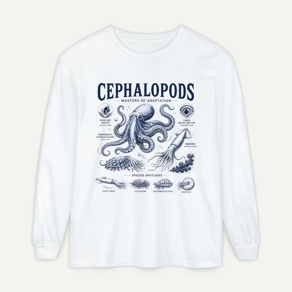 Cephalopods Illustration Long Sleeve Tee