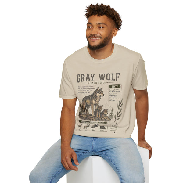 Gray Wolf Anatomy T-Shirt — Canis Lupus Nature Facts Tee