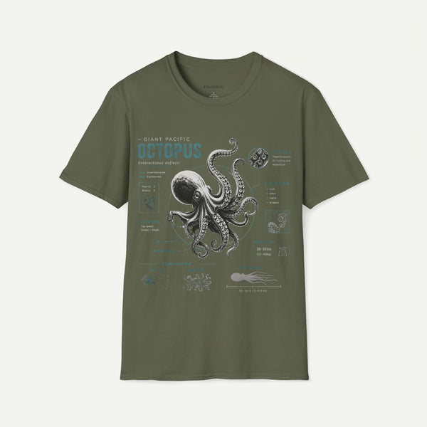 Octopus Anatomy Tee — Vintage Marine Illustration T-Shirt