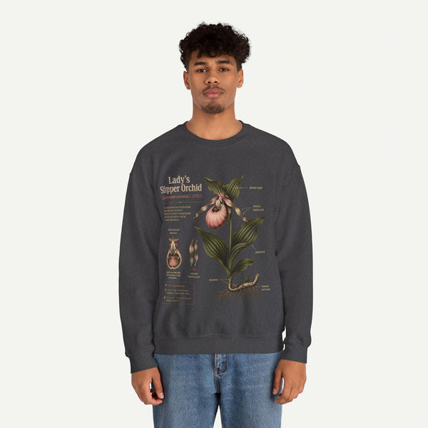Lady's Slipper Orchid Botanical Sweatshirt
